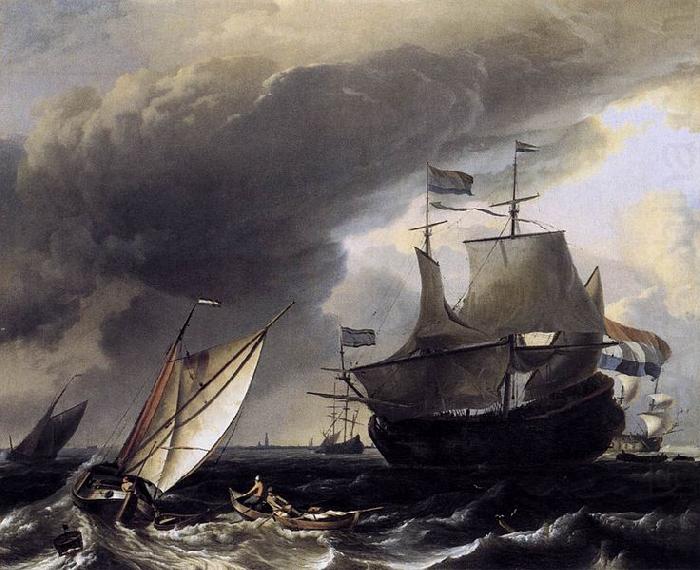 Ludolf Bakhuizen Dutch Vessels on the Sea at Amsterdam china oil painting image